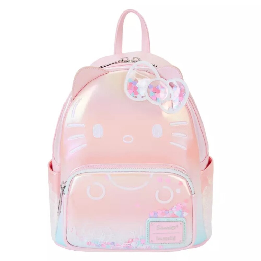 Hello Kitty Loungefly Sanrio 50th Anniversary Clear Pink Mini Backpack NWT - Picture 1 of 12